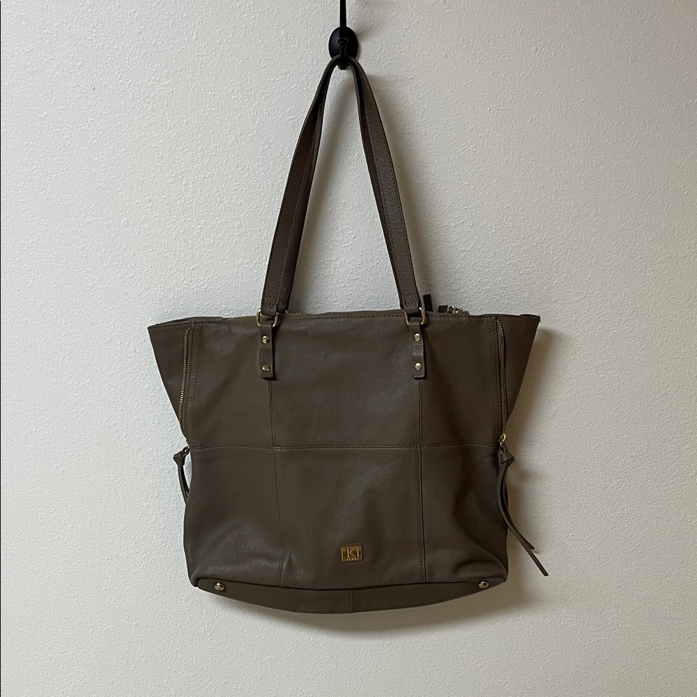 Kooba leather Taupe Tote Bag